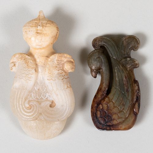 Two Chinese Archaistic Jade Pendants 