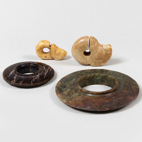  Group of Chinese Neolithic Style Hardstone Carvings 