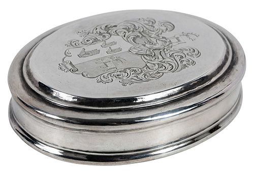 Queen Anne English Silver Lidded Box