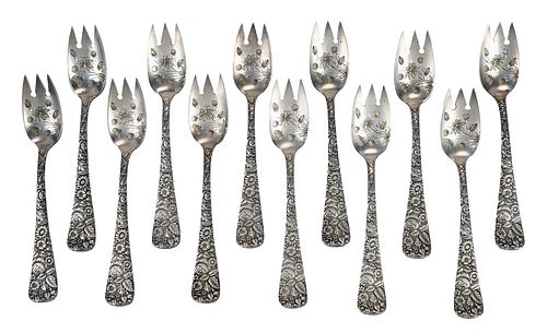 Set of 12 Towle Arlington Sterling Ice Cream Forks