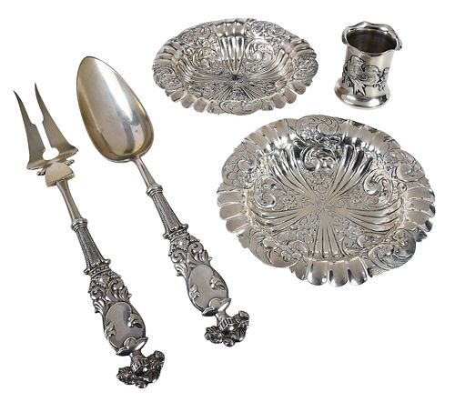 Five Pieces Shiebler Sterling Table Items