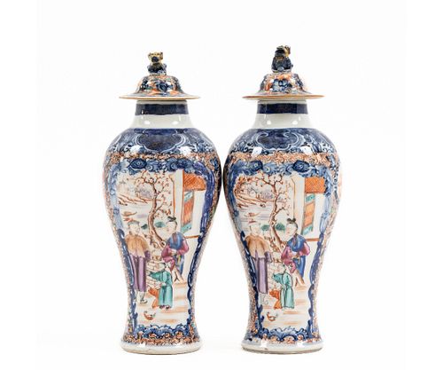 CHINESE BALUSTER FORM URNS