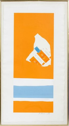 ROBERT MOTHERWELL LITHOGRAPH COLLAGE