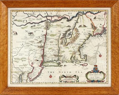JOHN SPEED A MAP OF NEW ENGLAND AND NEW YORK