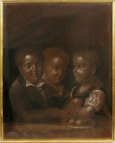 PASTEL PAINTING THOMAS KNOX AND TWO SISTERS