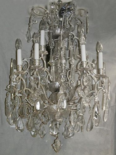 VERSAILLES CRYSTAL AND NICKEL-PLATED CHANDELIER