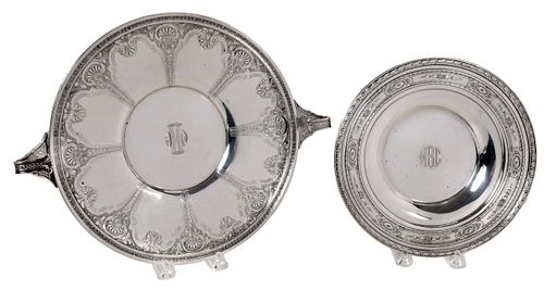 Two Sterling Serving Plates
