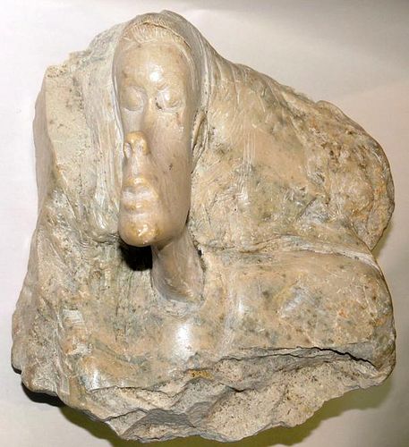 CONTEMPORARY CARVED MARBLE RELIEF SCULPTURE