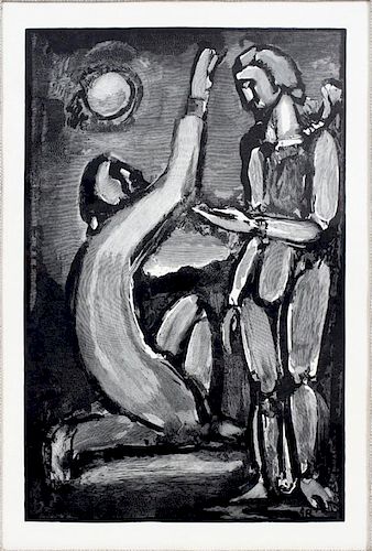 GEORGES ROUAULT WOODCUT IN BLACK & WHITE