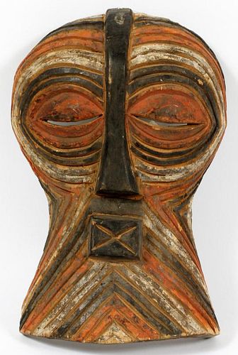 AFRICAN POLYCHROME CEREMONIAL MASK