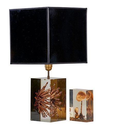 FRENCH MODERN Resin lamp and sculpture