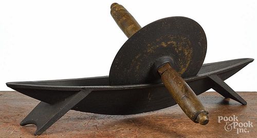 Iron herb grinder, 19th c., 21 1/2'' l.