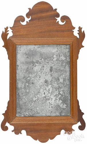 Chippendale mahogany looking glass, ca. 1800, 19 3/8'' h.