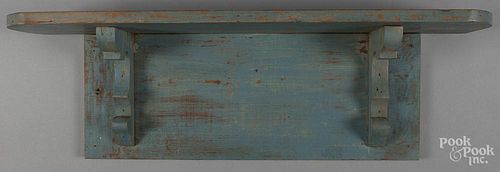Painted hanging shelf, 20th c., 11 1/2'' h., 36'' w.
