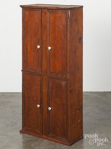 Child's pine cupboard, late 19th c., 42'' h., 18'' w.