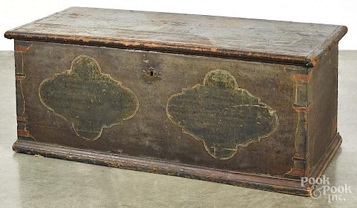 Pennsylvania painted poplar dower chest, late 18th c., 20 1/2'' h., 48'' w.