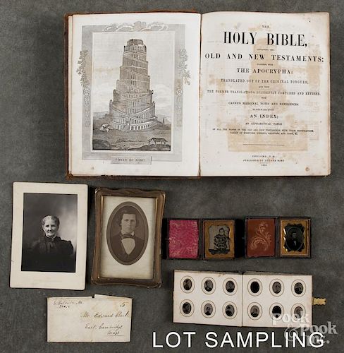 Large genealogical collection of photographs, documents, and other ephemera