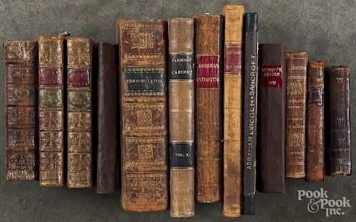 Thirteen books, 19th c., on academic and artistic topics