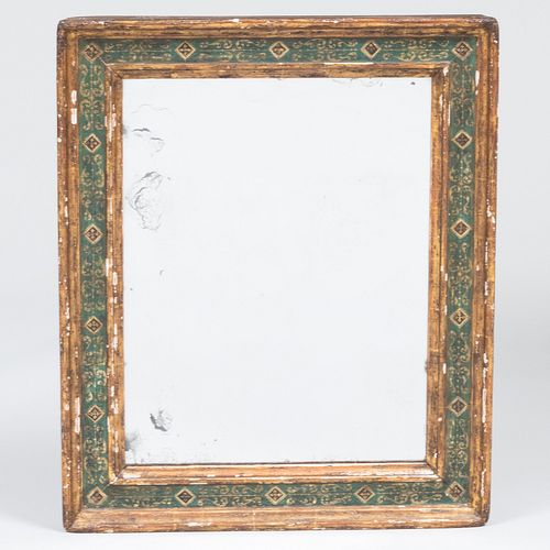 Renaissance Revival Sgrafitto-Work and Parcel-Gilt Mirror