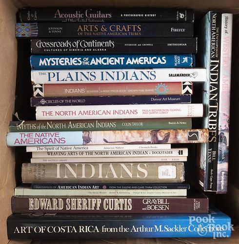 Twenty-three assorted reference books on Native American arts and culture.