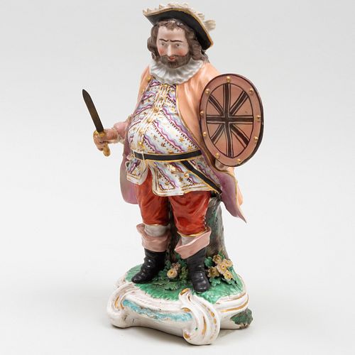 English Porcelain Figure of Falstaff, Possibly Derby