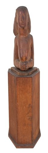 Nabis Manner Mahogany Bust of a Woman