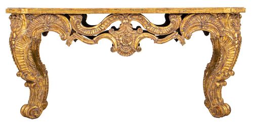 Georgian Revival Carved Giltwood Center Table