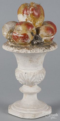 Chalkware fruit garniture, 19th c., 12'' h.