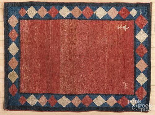 Semi-antique Tribal carpet, 5' x 3'8''.