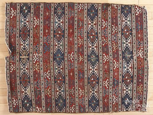 Sumac carpet, early 20th c., 4'1'' x 3'2''.