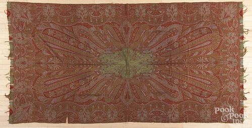Kashmir paisley shawl, 9'9'' x 5'.