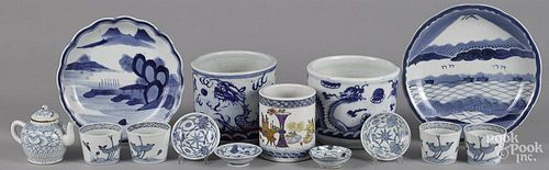 Blue and white export porcelain, 19th/20th c.