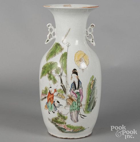 Chinese porcelain vase, ca. 1900, 16 1/2'' h.