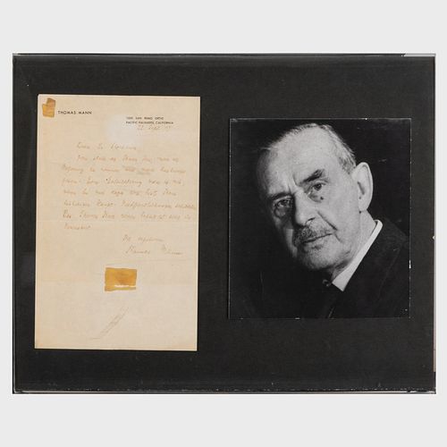 Thomas Mann Letter and Photograph