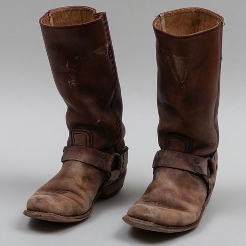 Pair of Frye Leather Boots from Butch Cassidy and the Sundance Kid and a Pair of Socks