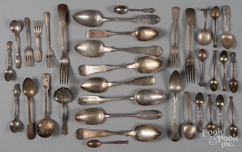 Silver flatware, to include sterling, coin, and other grades, 26.8 ozt.