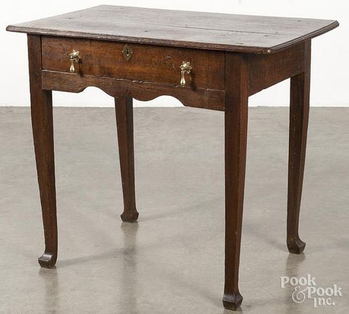 George II oak dressing table, ca. 1750, 27 1/2'' h., 32'' w.