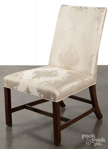 George III mahogany slipper chair, 18th c.