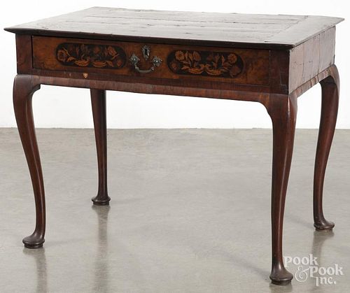 George II marquetry inlaid dressing table, mid 18th c., 29'' h., 36 3/4'' w.
