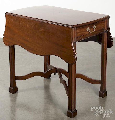 Chippendale style mahogany Pembroke table, constructed from period and non-period elements