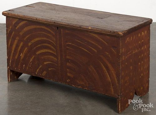 New England painted pine blanket chest, early 19th c.
