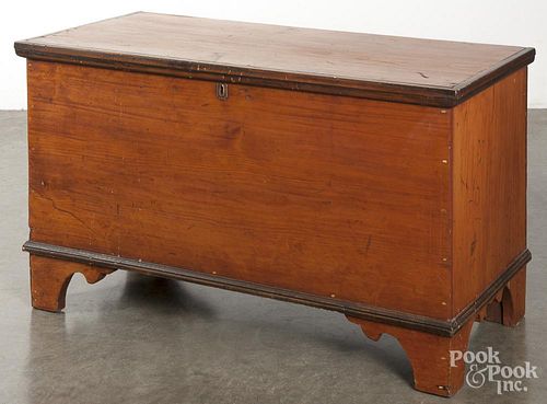 Pine blanket chest, early 19th c., 24'' h., 40 1/2'' w.