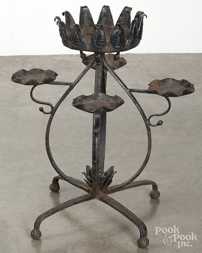 Iron plant stand, 25'' h.
