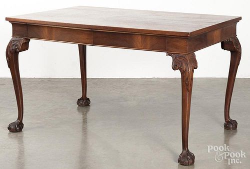 Chippendale style mahogany desk, 28'' h., 48'' w.