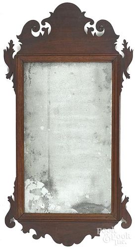 Chippendale mahogany looking glass, 19th c., 32'' h.