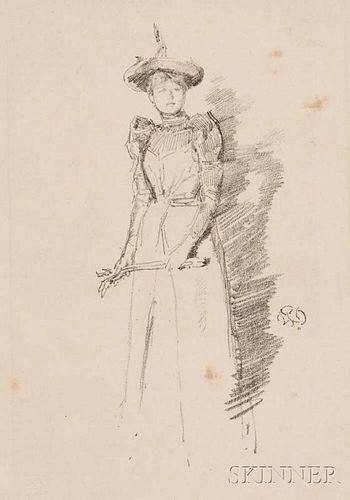 James Abbott McNeill Whistler (American, 1834-1903)    Gants de Suède