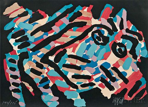 Karel Appel (Dutch, 1921-2006)      Untitled (Cat)