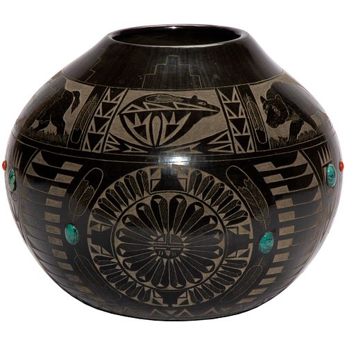 Norman Red Star (Lakota Sioux b.1955) Ceramic Jar