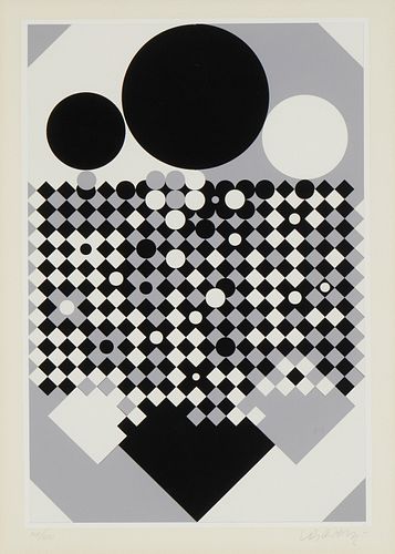 Victor Vasarely (1906-1997), "Antares," 1970, Screenprint in colors on paper, Image: 18.625" H x 12.625" W; Sight: 20.375" H x 14.375" W