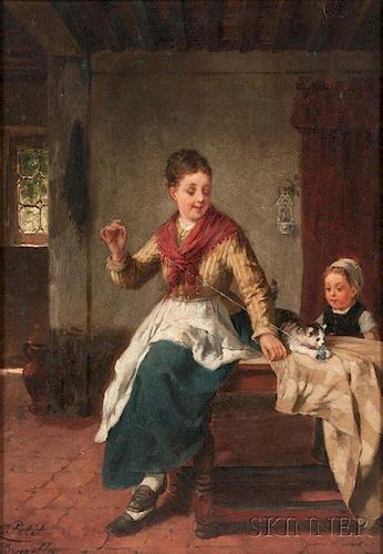 Charles Petit (French, d. 1896)      Cat's Play